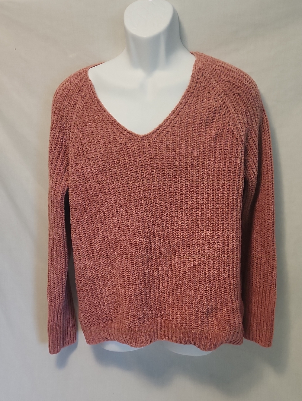 Lucky Brand V-Neck Sweater in Dusty Rose